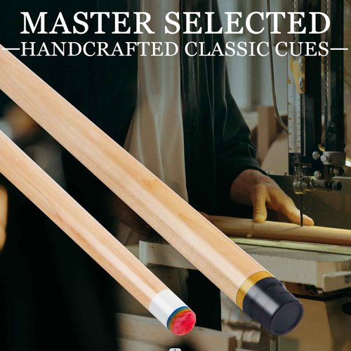 lotmusic Premium Pool Stick with Telescopic Fiber Extension Cue,58 Inch Professional Pool Cue Stick Set with Black Pool Cue Case & Billiards Accessories.