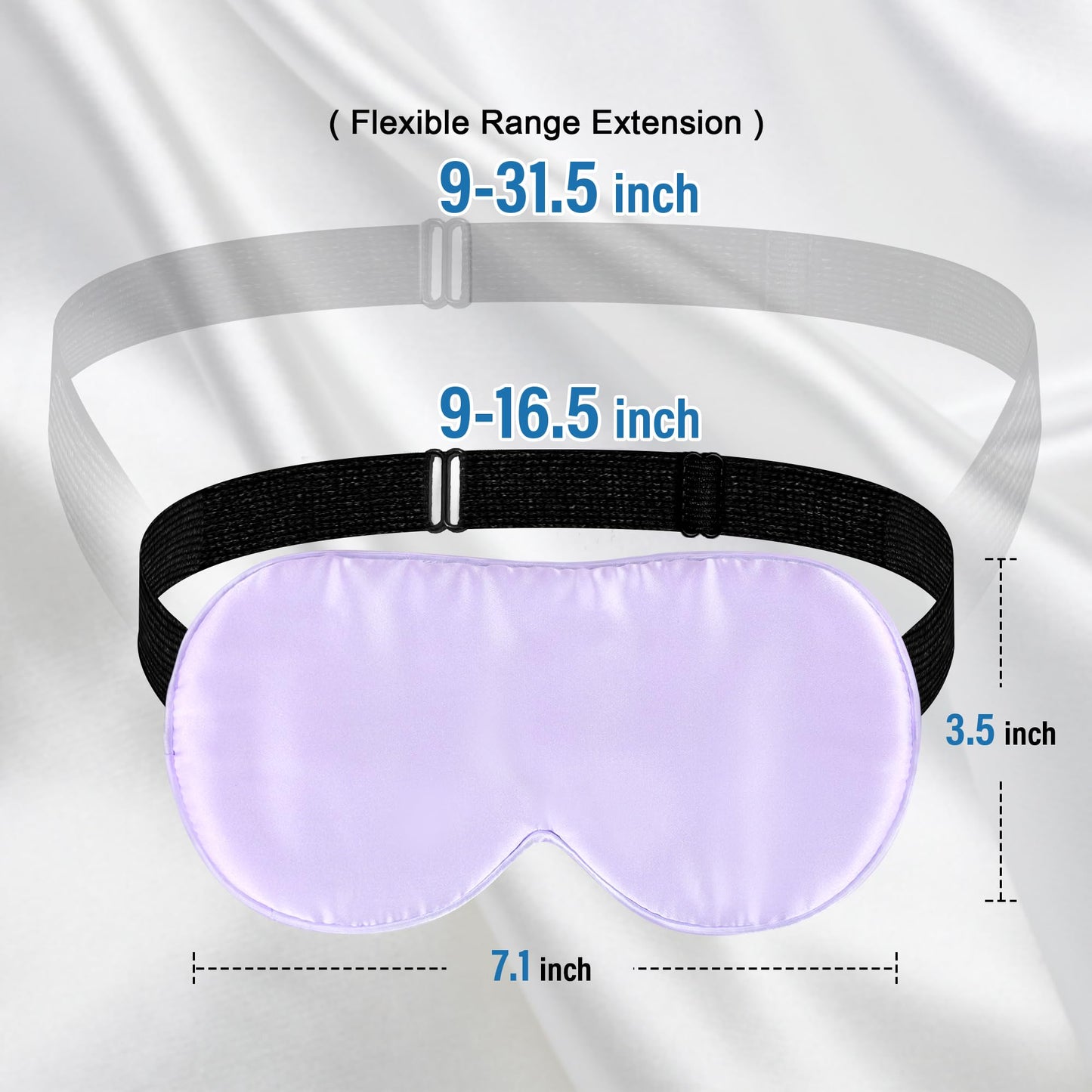 Silk Sleep Eye Mask for Kids, 100% Real Natural Pure Silk Sleeping Masks, Blindfold Sleep Eye Cover with Adjustable Strap, Soft & Lightweight Night Eyeshade for Boys Girls Teens (2 Pack)