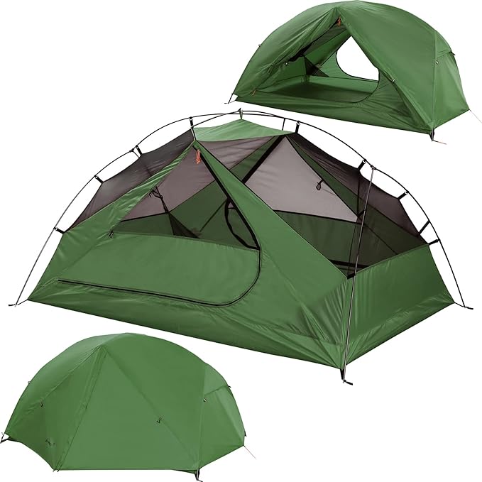 Clostnature 2 Person Backpacking Tent - Lightweight Two Person Tent for Backpacking, Easy Set Up Waterproof Camping Tent f...