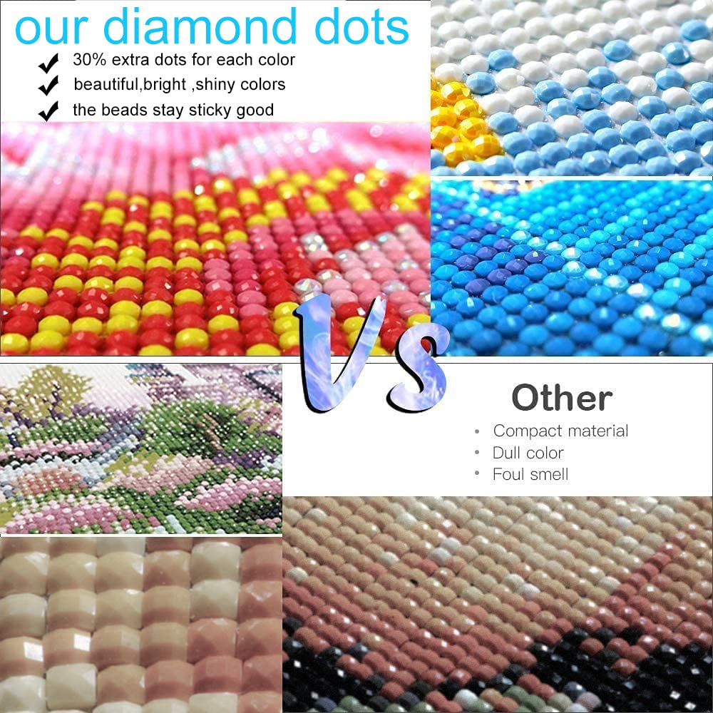 6 Pack Diamond Painting Kits - Adult Beginner DIY Diamond Art with Diamonds, Drill Paintings - Gem Crafts for Wall Decor 11.8x15.7in