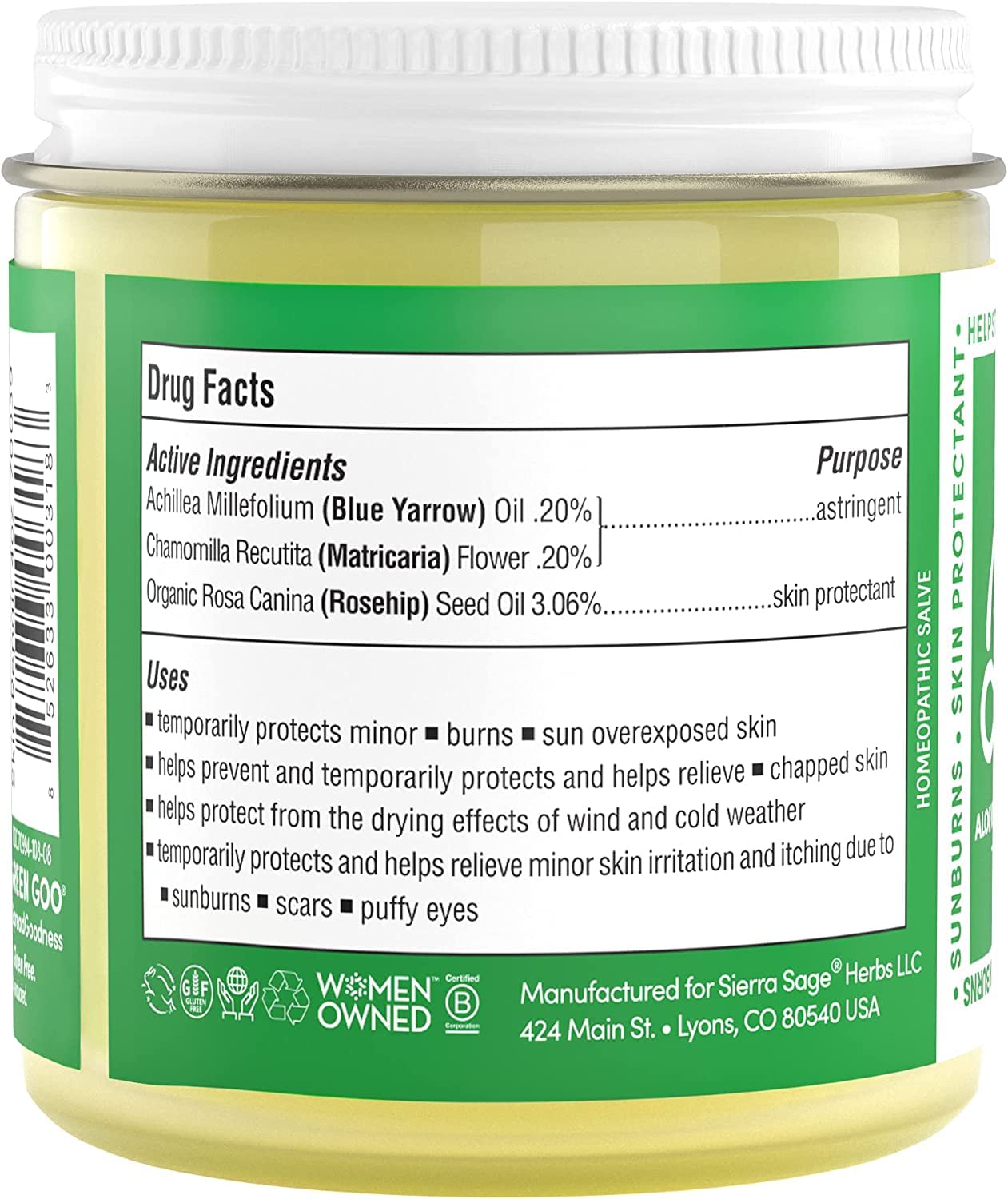 Green Goo Skin Repair Healing Salve, Natural Body & Face Moisturizer with Aloe Vera, Improves Skin's Appearance, Great for Scarr
