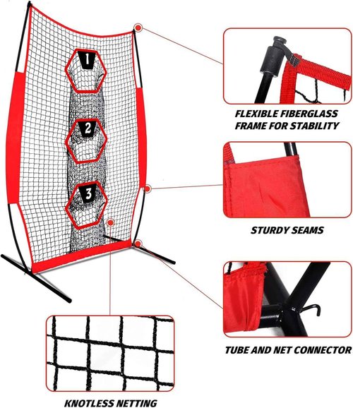Doublehorse Football Throwing Net - 5x7FT Portable Rugby Quarterback Target Toss Kicking Practice Training Game for Outdoor Indoor Backyard Sports Field Teens Adults Practice Gifts