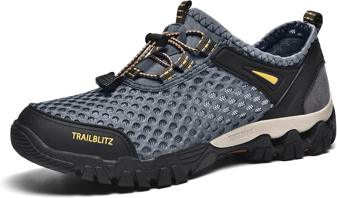 TRAILBLITZ Water Shoes Men Quick Drying Outdoor Hiking Barefoot Boat Footwear Aqua Shoes for Water Sport Waders Diving Hik...