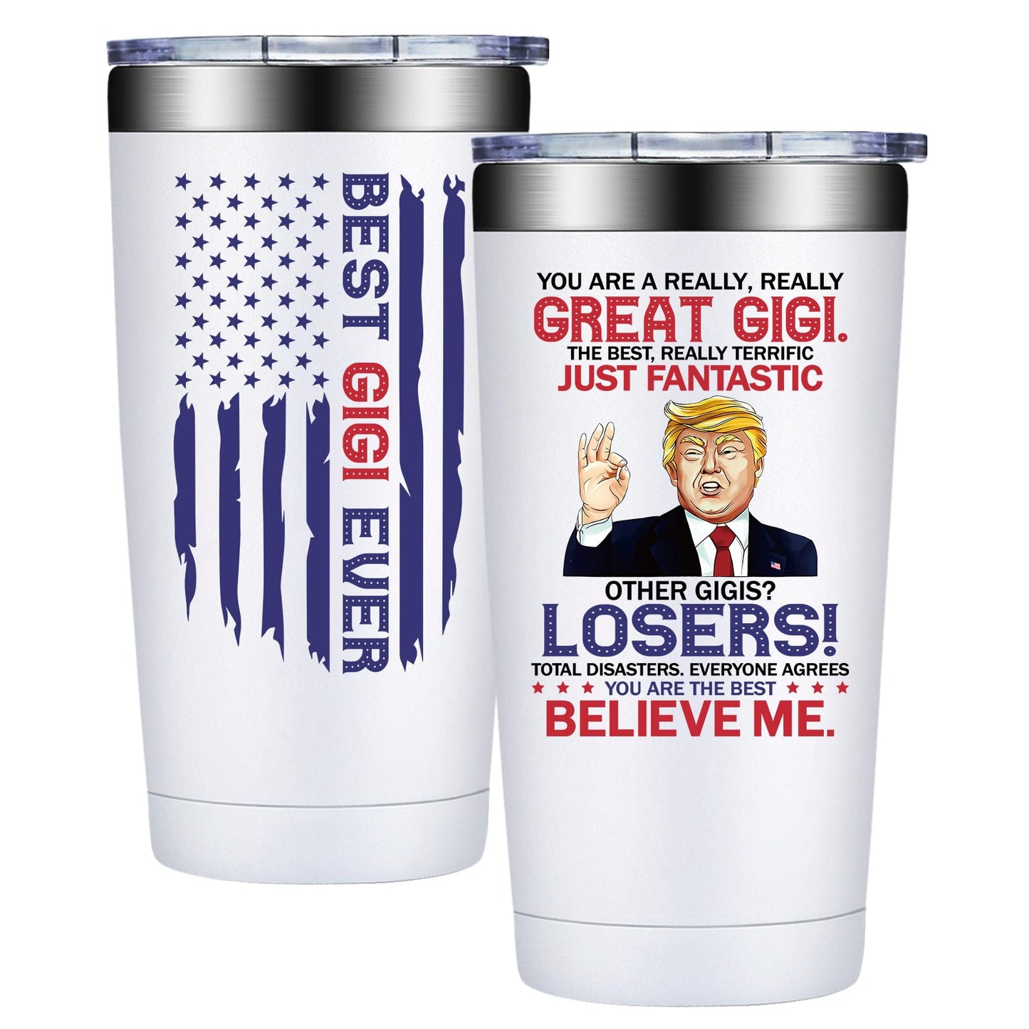 BIRGILT Gigi Gifts for Grandma - Christmas Gifts for Gigi - Best Gigis Ever Gift for Birthday, Grandparents Day, Thanksgiving, Mothers Day - Best Gigis Cup Tumbler 20oz