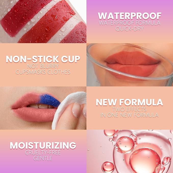 Jolilab Lip Stain Masque,Wipe Off Lip Tint,Waterproof,Transfer proof,Highly Pigmented,Ultra Long Lasting Lip Stain Peel off Makeup With Matte finish for All-day Wear.(#01 DEEP PLUM)