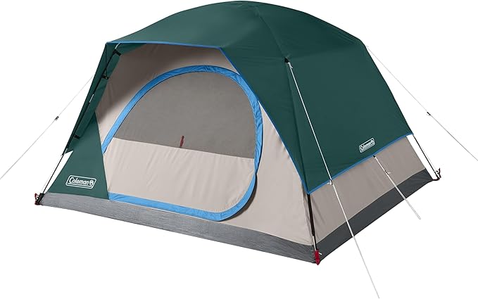 Coleman Skydome Tent with 5 Minute Setup, 2/4/6/8-Person Weatherproof Tent with Rainfly & Carry Bag, 20% More Headroom Tha...
