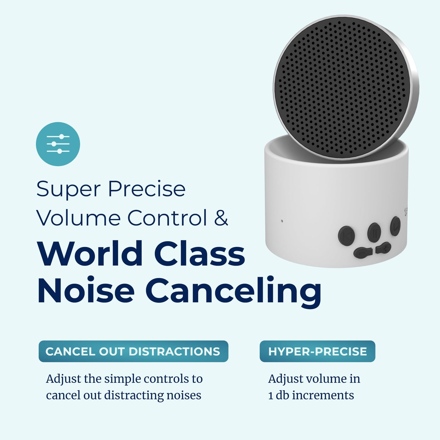 Adaptive Sound Technologies LectroFan Micro 2 - Portable Bluetooth Speaker & White Noise Machine - Compact Sound Machine for Travel - 11 Non-Looping Sounds for Sleep Support - White
