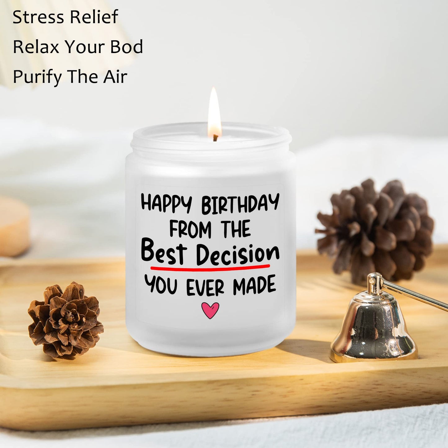 Birthday Gifts for Wife from Husband- Happy Birthday Gift Ideas for Her Him- Funny Women Birthday Gifts for Girlfriend from Boyfriend - Lavander Scented Candles