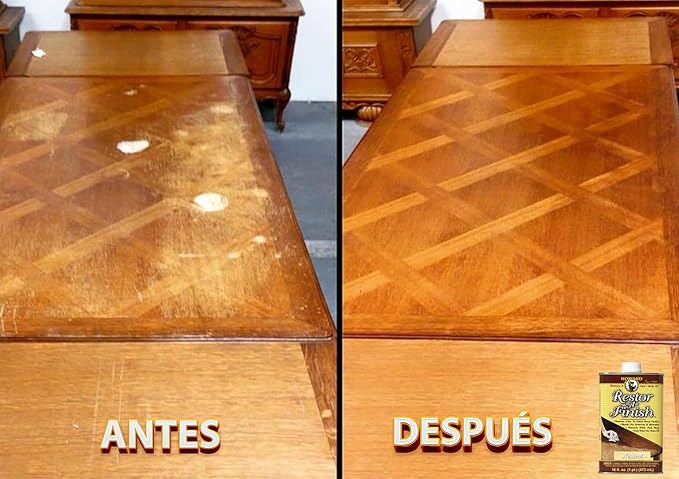 HOWARD - Restor-A-Finish: Restore Your Ebony Wood Finishes Repair Scratches, Eliminate Stains, White Heat or Water Rings and More. Safe on Furniture, Trim, and All Finished Wood. Size: 8 Fl oz