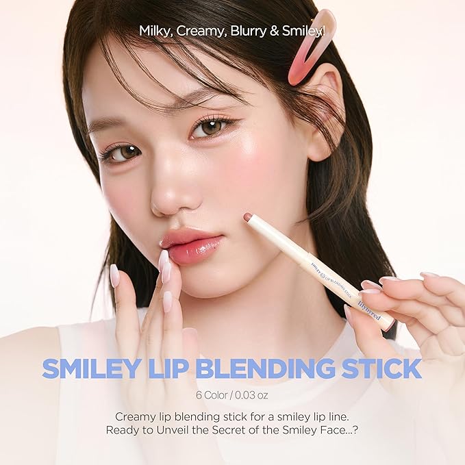 lilybyred Smiley Lip Blending Stick | Korean 3-in-1 Multi-Use Lip Liner, Smooth Creamy Texture, Long-Lasting Matte Finish, Soft Blur Effect, Precision Contour Pencil, 0.028 oz. (02 Laugh with Me)