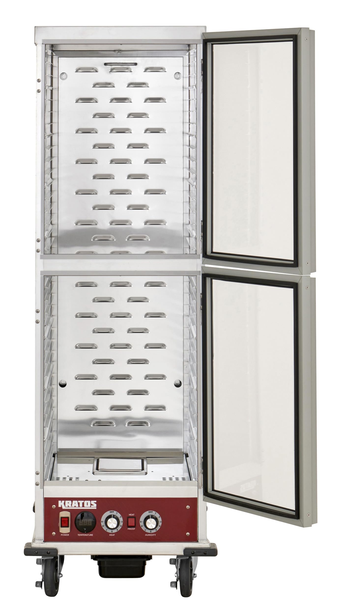 Kratos Full Size Commercial Insulated Holding and Proofing Cabinet with Clear Dutch Doors, Holds 36 Full Size Sheet Pans, 120V, 1440W (28W-603)