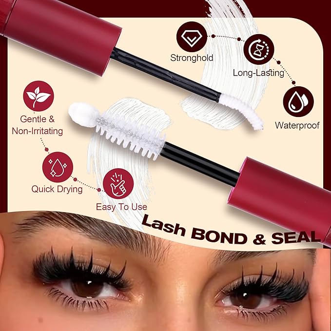 White Lash Cluster Glue For Eyelash Cluster Bond And Seal Lash Glue Waterproof Long Lasting Lash Extension Adhesive DIY At Home by Zegaine