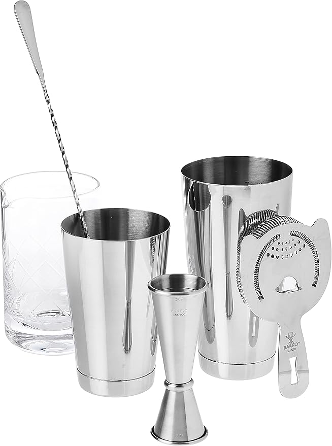 Barfly Essential Deluxe Mixing Cocktail Kit, Stainless Steel (M37131)