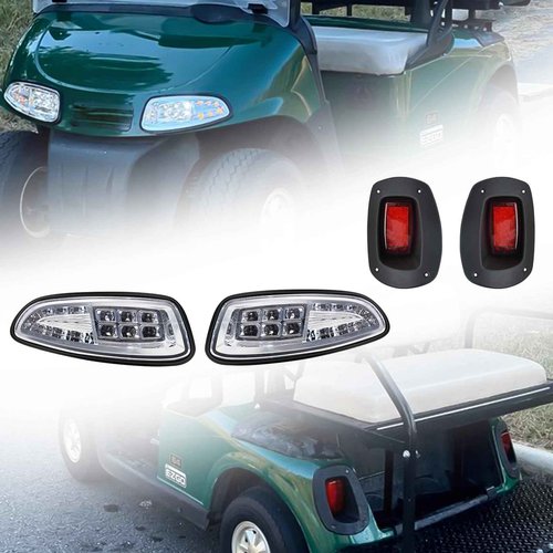 Shu-Ran Golf Cart LED Head Tail Light Kits for EZGO RXV 2008-2015 Gas & Electric Models 12 Volts Street Legal Front Rear Golf cart Assembly Kits for EZGO RXV
