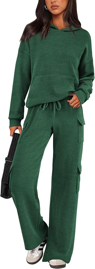 PRETTYGARDEN 2 Piece Sets for Women Fall 2026 Sweatsuits Outfits Lounge Matching Hoodie Set Travel Track Suits Winter Clothes