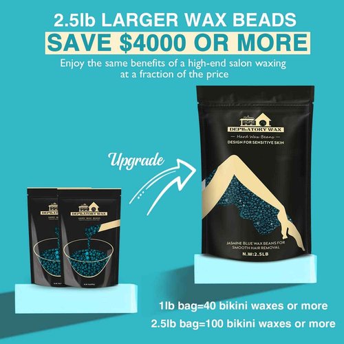 Lifestance L3 Digital Wax Warmer Hair Removal Kit + 2.5LB Jasmine Wax Beads