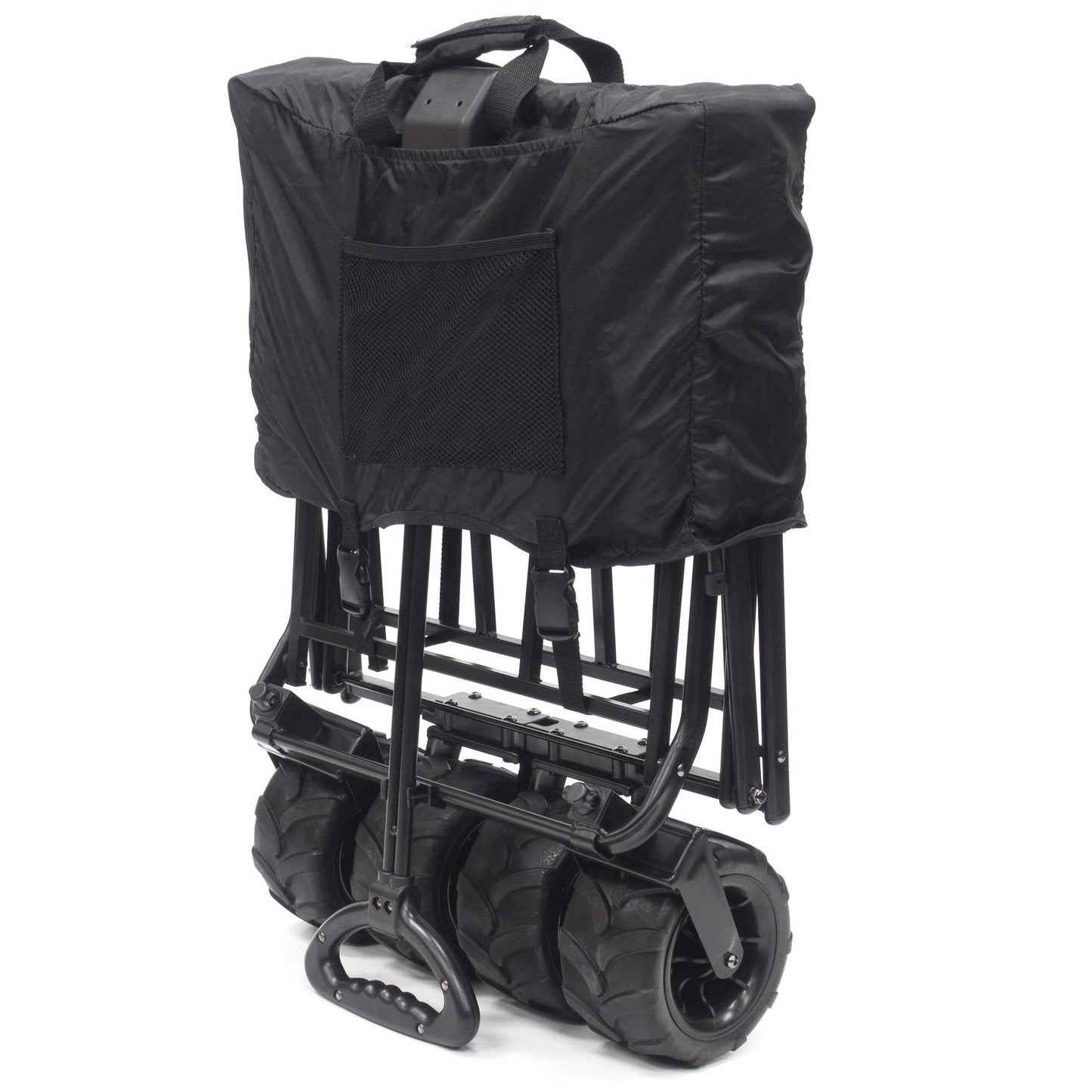Creative Outdoor Push Pull Stroller Wagon for Kids, 150lbs Weight Capacity, All-Terrain Collapsible Folding Cart with Canopy for Cargo, Beach, Park, Garden, Camping & Tailgate