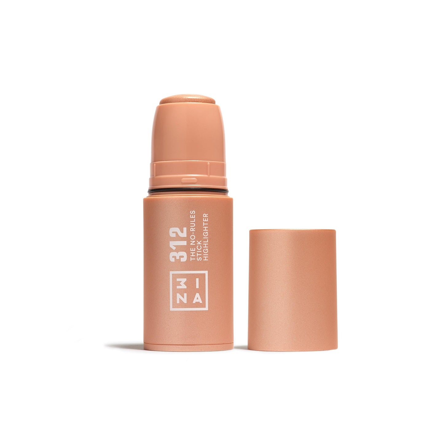 3INA MAKEUP - The No - Rules Stick Highlighter 312 - Rose Gold Tone Pen Highlighter - for Eyes Lips Cheeks - Highlighter Makeup