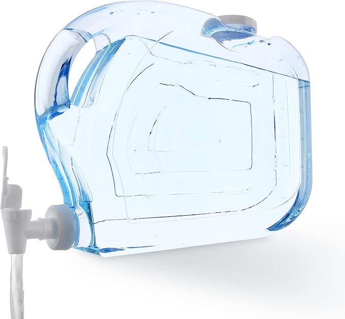 Arrow Home Products Ultra Slimline Drink Dispenser for Fridge, 1.25 Gallon - Plastic Beverage Dispenser with Spigot for Ea...