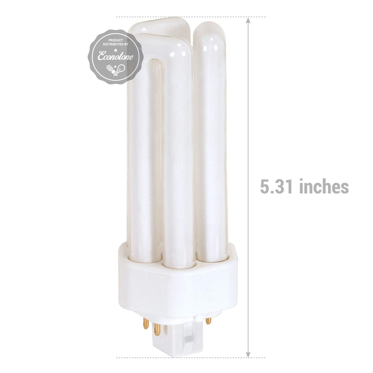 KOR 26W CFL Plug-in Bulb – GX24Q-3 Base, 2700K Warm White, Triple Tube, (4-Pin) Replaces Sylvania 20879, Philips 458240, GE 97614 – Pack of 4