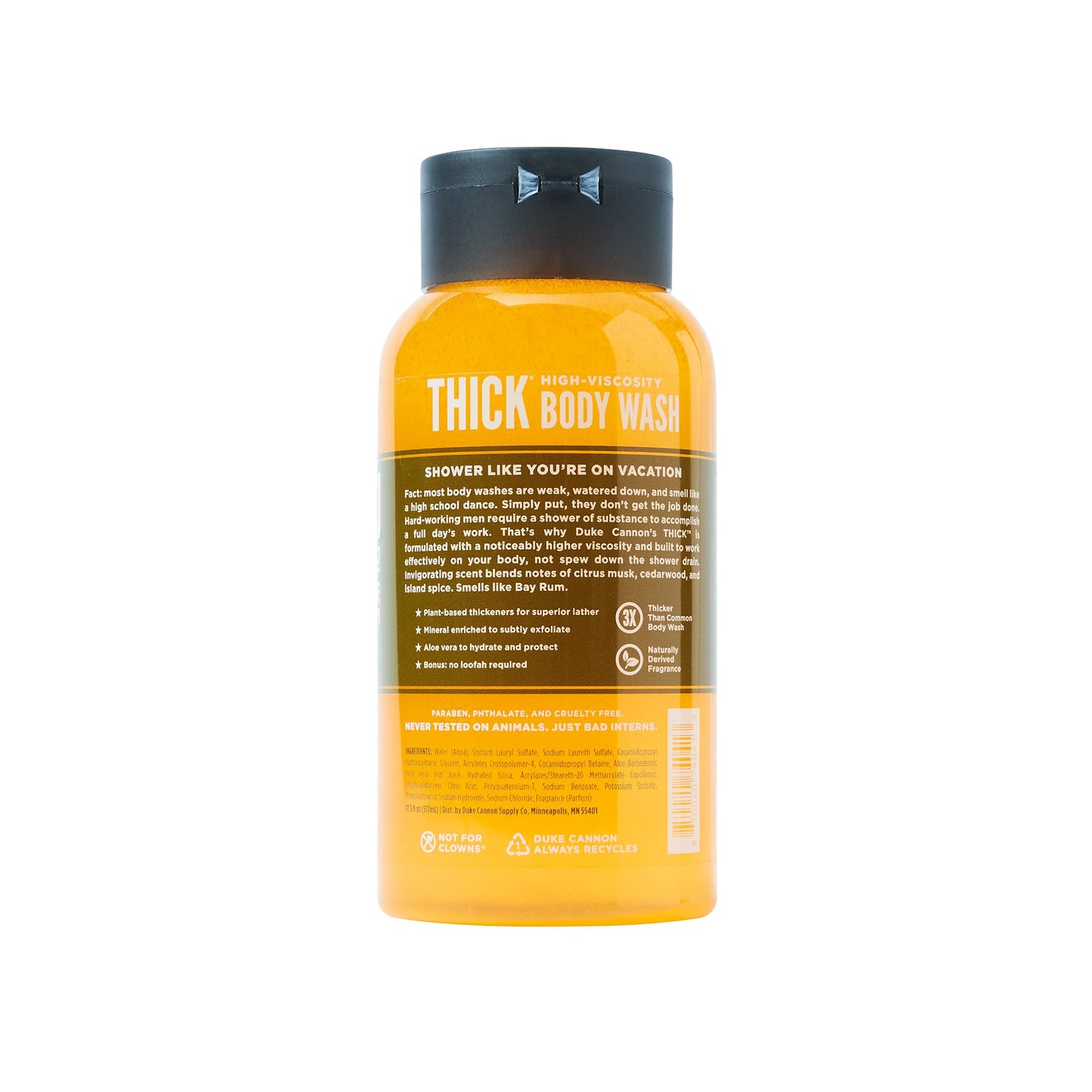 Duke Cannon Thick High Viscosity Body Wash - Buck Moon, 17.5 oz, Vetiver & Oakmoss Scent, Mineral Enriched, Paraben & Sulfate Fr