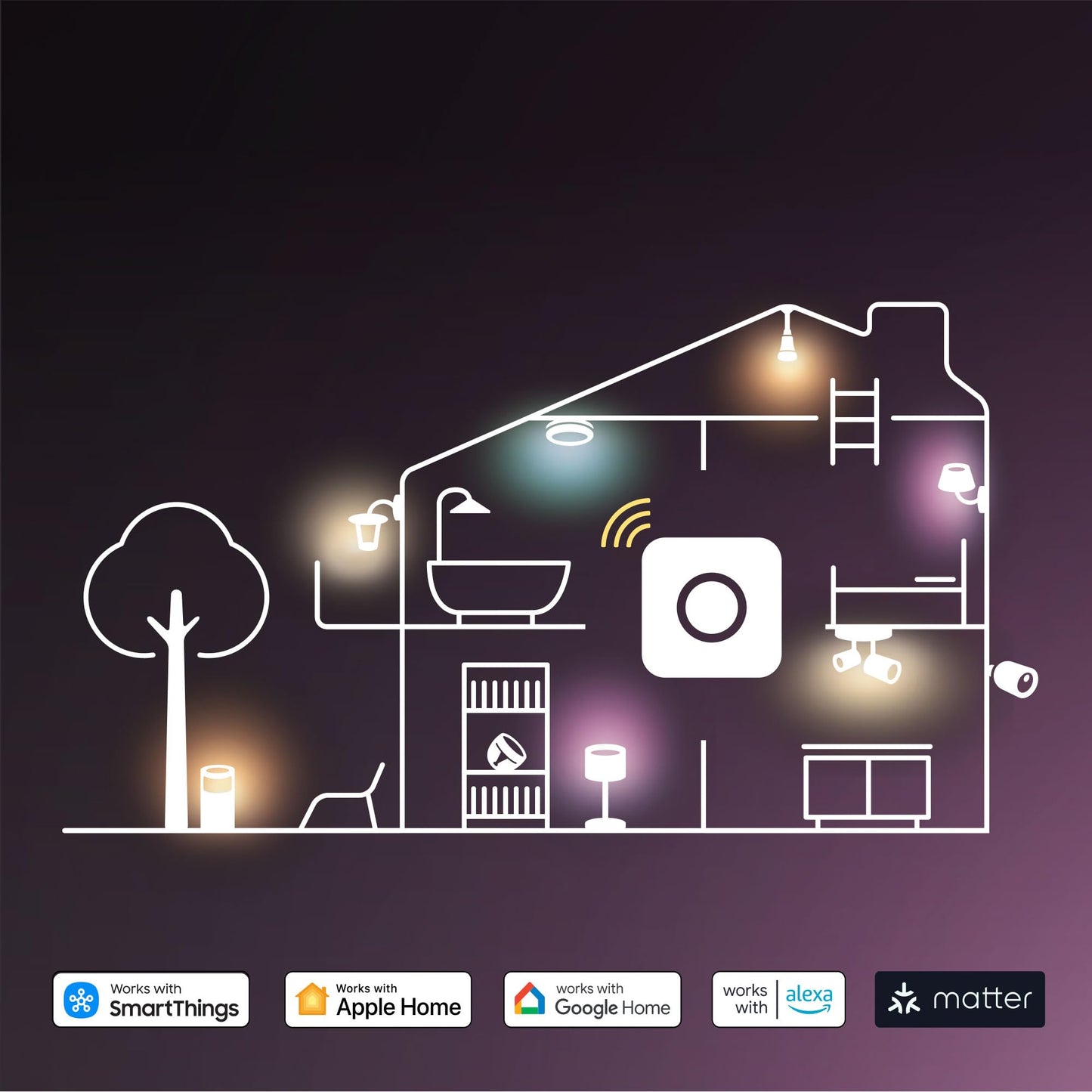Philips Hue Essential Smart LED A19 Bulb, White and Color Ambiance, E26 Base, 8.8W, 2200K-6500K, 800 Lumens, Dimmable, Works with Alexa, Google, and Apple Home, 1-Pack