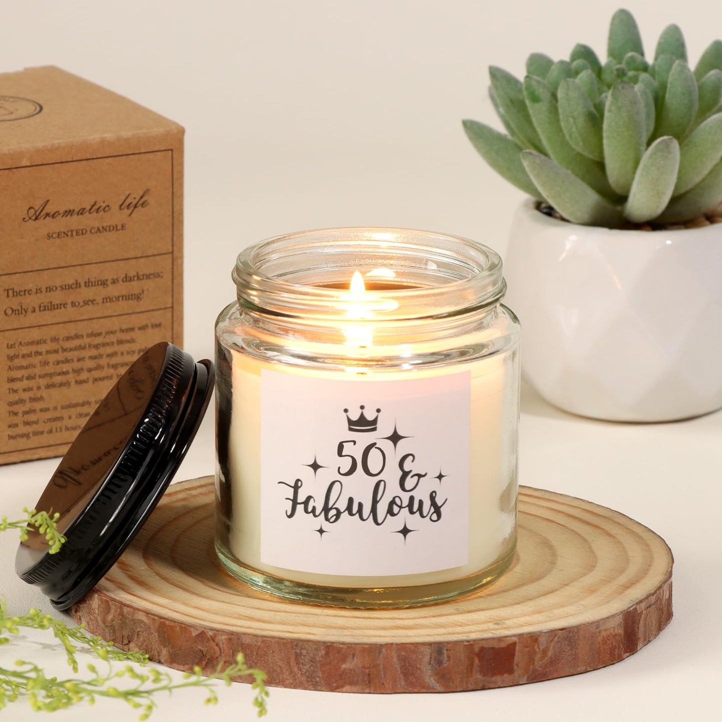 JOLYKAKI 50th Birthday Gifts for Women, 50 Birthday Gifts Ideas for Her, 50 Years Old Gift Baskets, Best 50 Fabulous 1975 Birthday Gifts Basket for Mom Sister Friend Wife Daughter Coworker