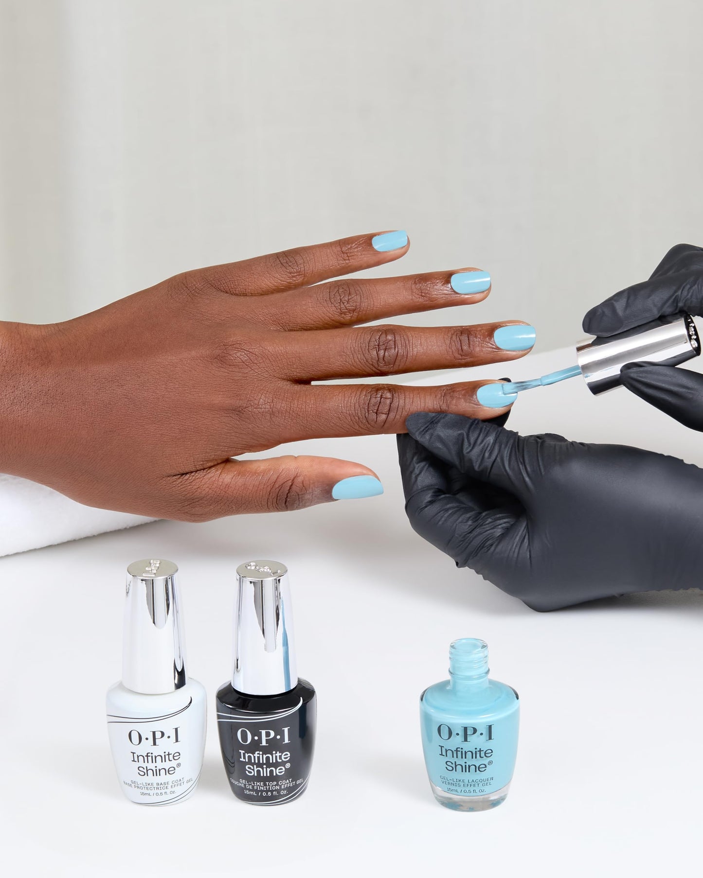 OPI Infinite Shine Totally Tu-blue-ar | Opaque Soft Bright Blue Gray Long Wear Gel Like Crme Nail Polish | What's Your Mani-tude