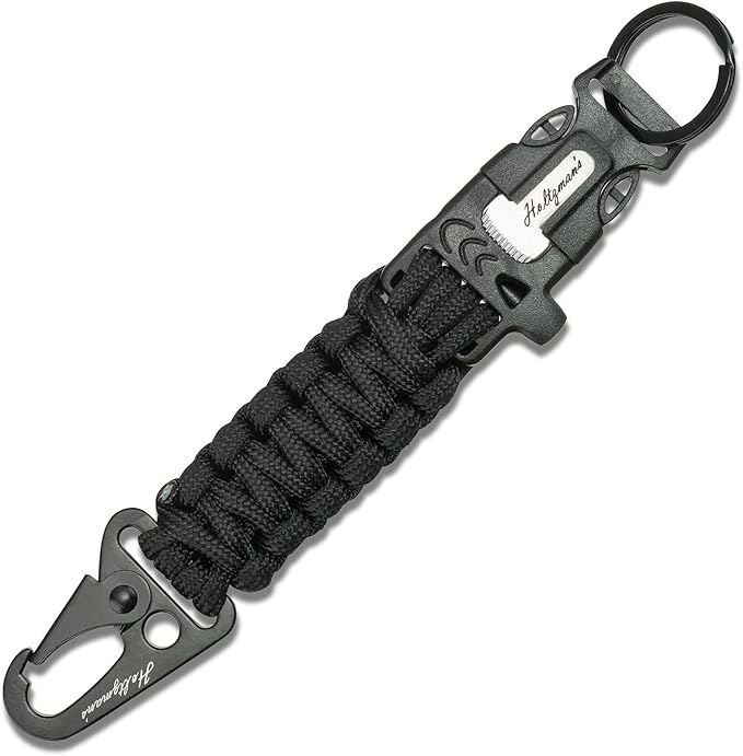 Ultimate 5-in-1 Paracord Keychain with Carabiner for Camping, Fishing, Hunting & Outdoor Emergencies | Multipurpose Surviv...