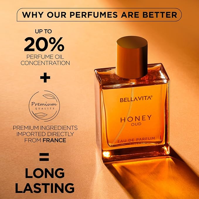 Bella Vita Luxury Women's Gift Set Combo - Honey Oud & Senorita Perfumes for Women | Patchouli, Vanilla, Bergamot, Mint, Peony Mahogany & Amber | Long Lasting | Vegan & Cruelty Free- 2 * 100 ML