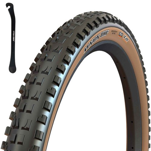 Minion DHF 27.5"x2.3" 3C MaxxTerra Mountain Bike Tire with EXO Puncture Protection Bundle with Cycle Crew Tire Lever