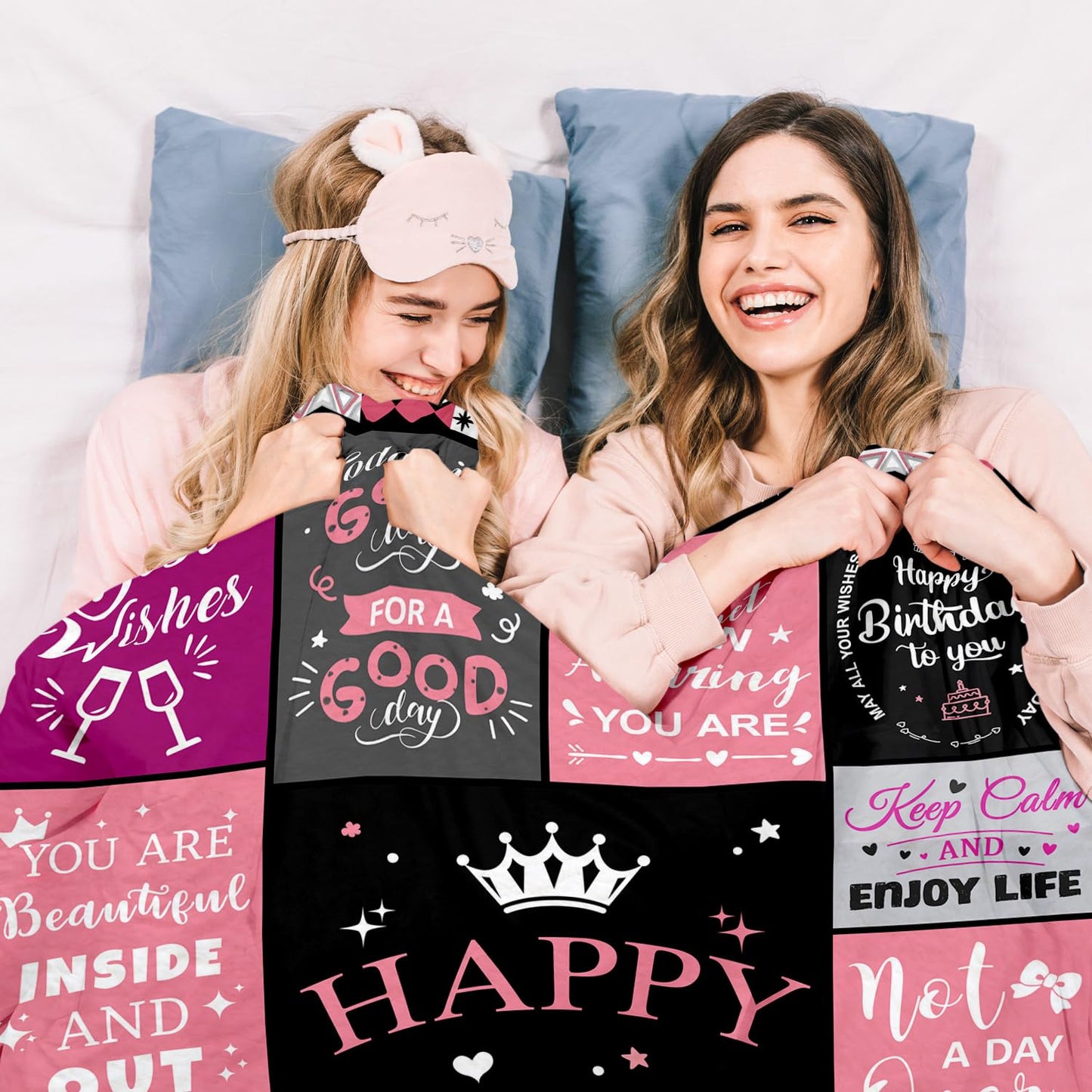 Birthday Gifts for Women - Happy Birthday Decorations Blanket - Gifts for Women Birthday Unique - Womens Birthday Gift Ideas for Her Wife Daughter Mom Sister Friendship - Soft Throw Blanket 50"x60"
