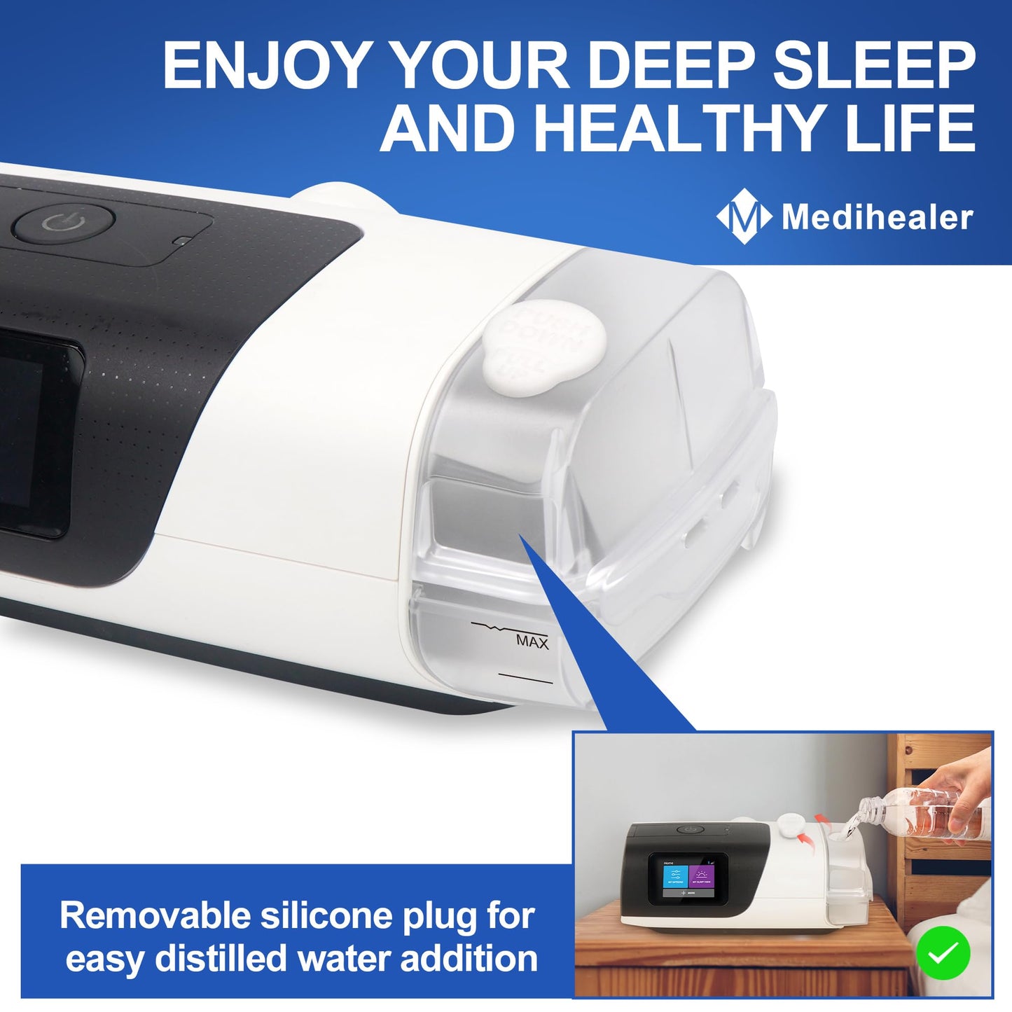 2025 Latest Water Chamber for AirSense 11, HumidAir Water Tub for S11 Series, Upgraded Standard Humidifier Tub Container,Great-Value Supplies by Medihealer.