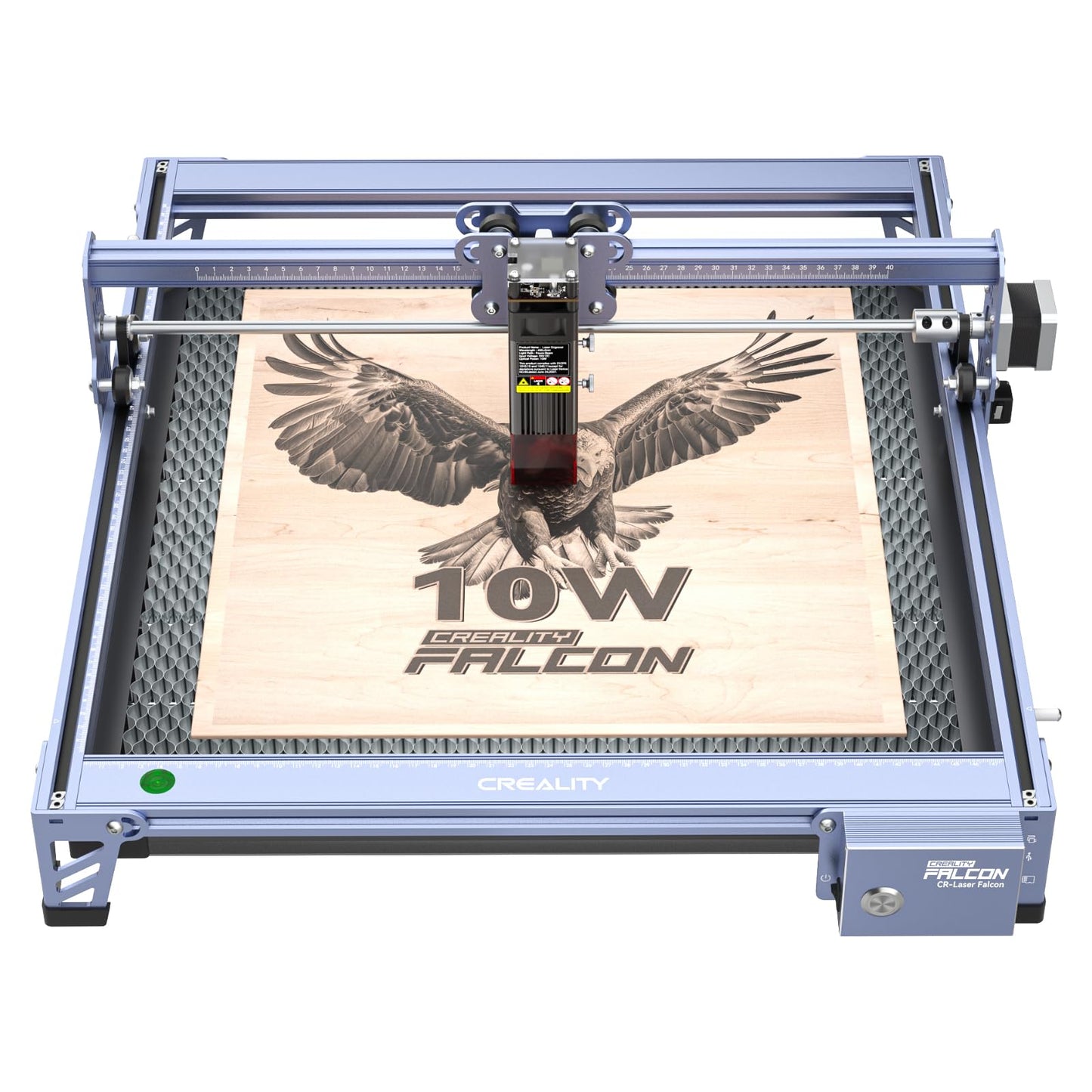 Creality Falcon 10W Laser Engraver, with Honeycomb Laser Bed 500x500mm, 10000mm/min, 72000mW High-Precision Laser Cutter for Wood, Acrylic, Pre-Installation and Out-of-The-Box