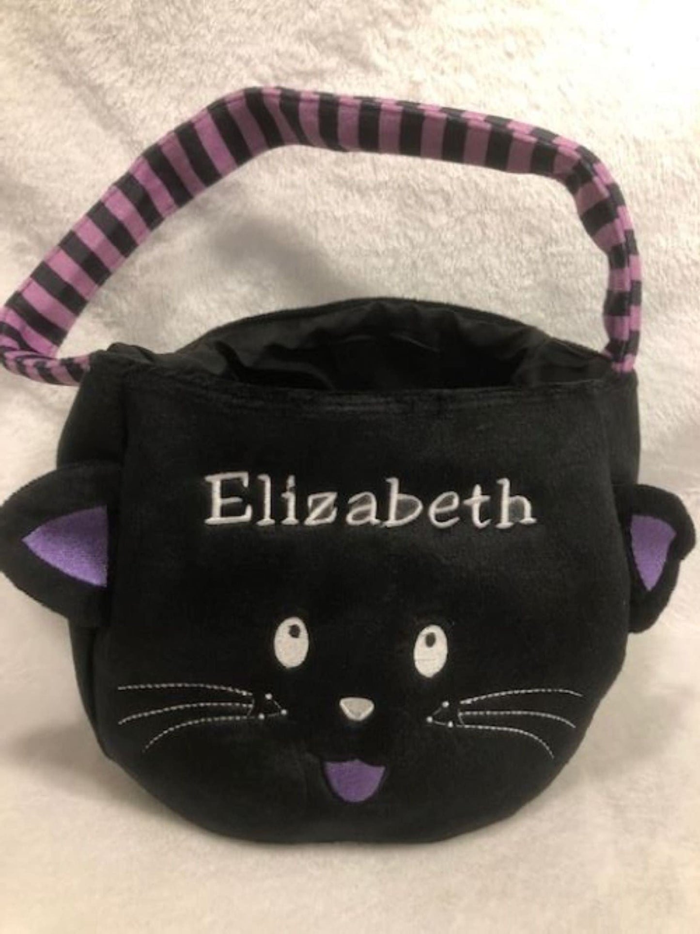 Embroidered Personalized Halloween Basket Trick or Treat customized Bucket