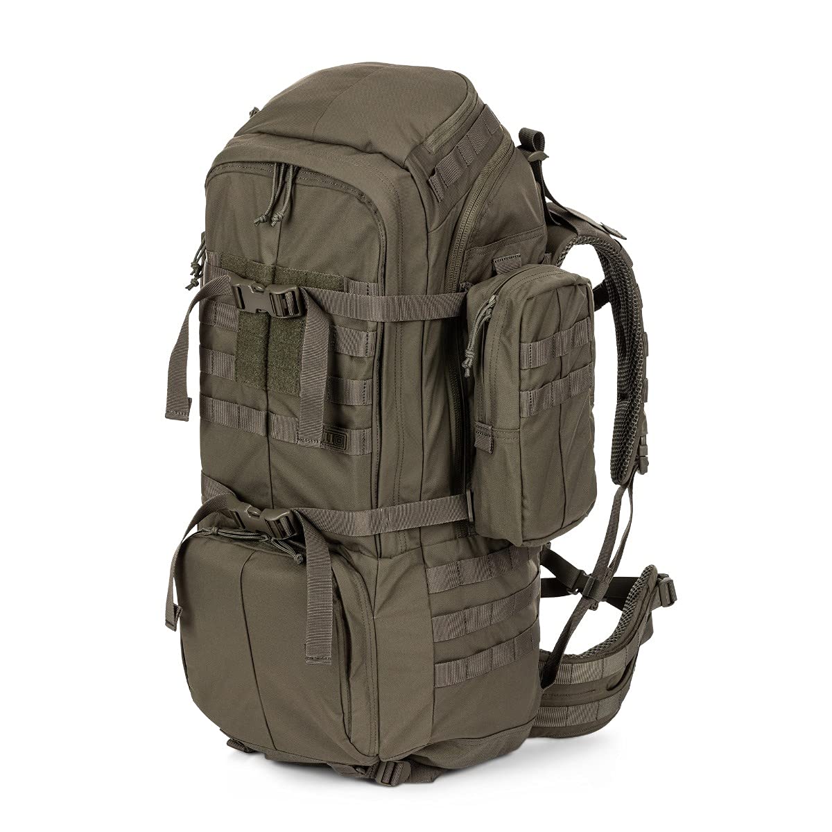 5.11 Tactical Rush 100 Backpack, Large 60L Heavy Duty Deployment Bag, Military Style MOLLE Pack, Style 56555ABR, Large/X-Large, Ranger Green