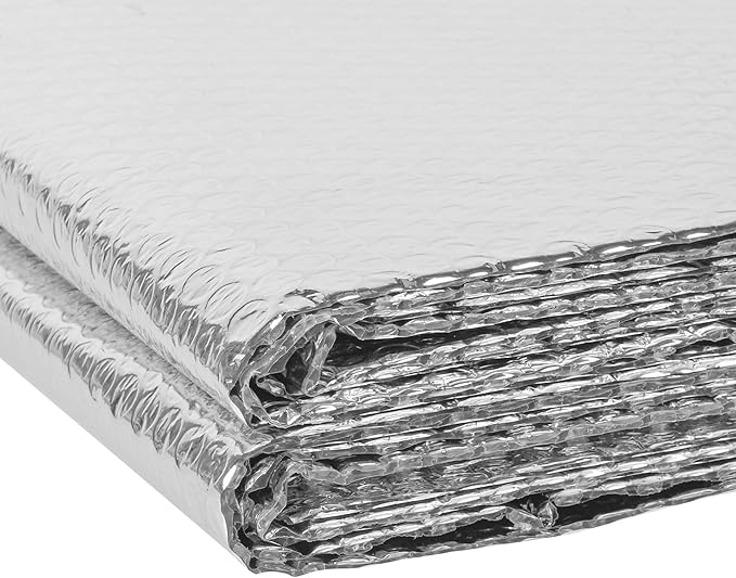 MYFAMIREA Double Reflective Insulation Roll 23.6IN x 10FT Bubble Aluminum Foil Sheet Thermal Insulation for Summer Heat, 3...