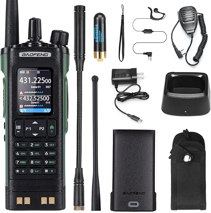 BAOFENG UV-32 UV32 10W Ham 2 Way Radio GPS One-Key Frequency Matching Writing Frequency APP Satellite Positioning Type-C U...