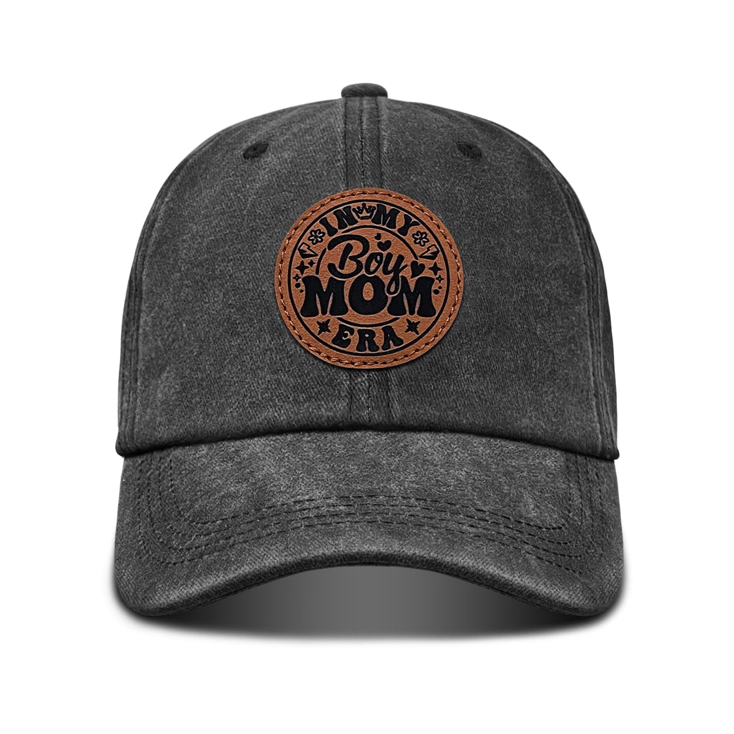 in My Boy Mom Era Hat Gifts for New Mom, Christmas for Women from Son, New Boy Mama Leather Pattern Trucker Hat Birthday Gift