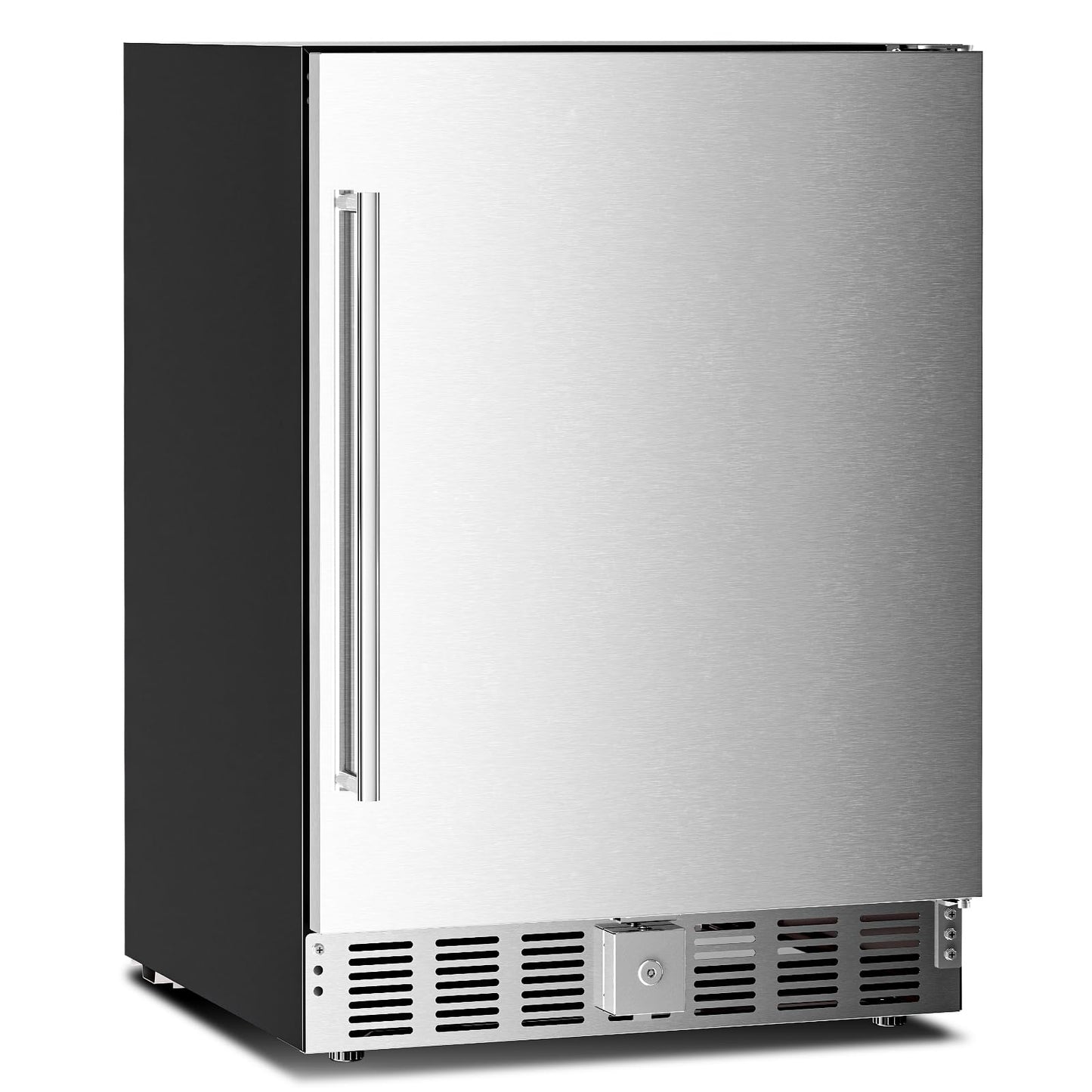 Antarctic Star 24 Inch Outdoor Beverage Refrigerator, 180 Can Stainless Steel Mini Fridge, Undercounter Built-in or Freestanding, Fast Cooling Low Noise Wine Cooler for Home Patio, 32-50°F
