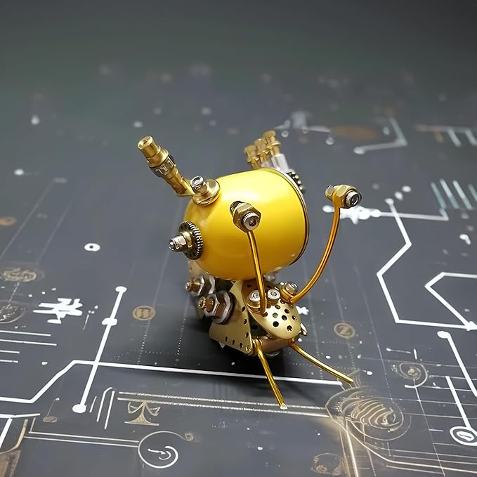 Mechanical Metal DIY 3D Insect Brass 3D Puzzles for Adults Snail Metal Models for Family and Friends (Snail-Y)