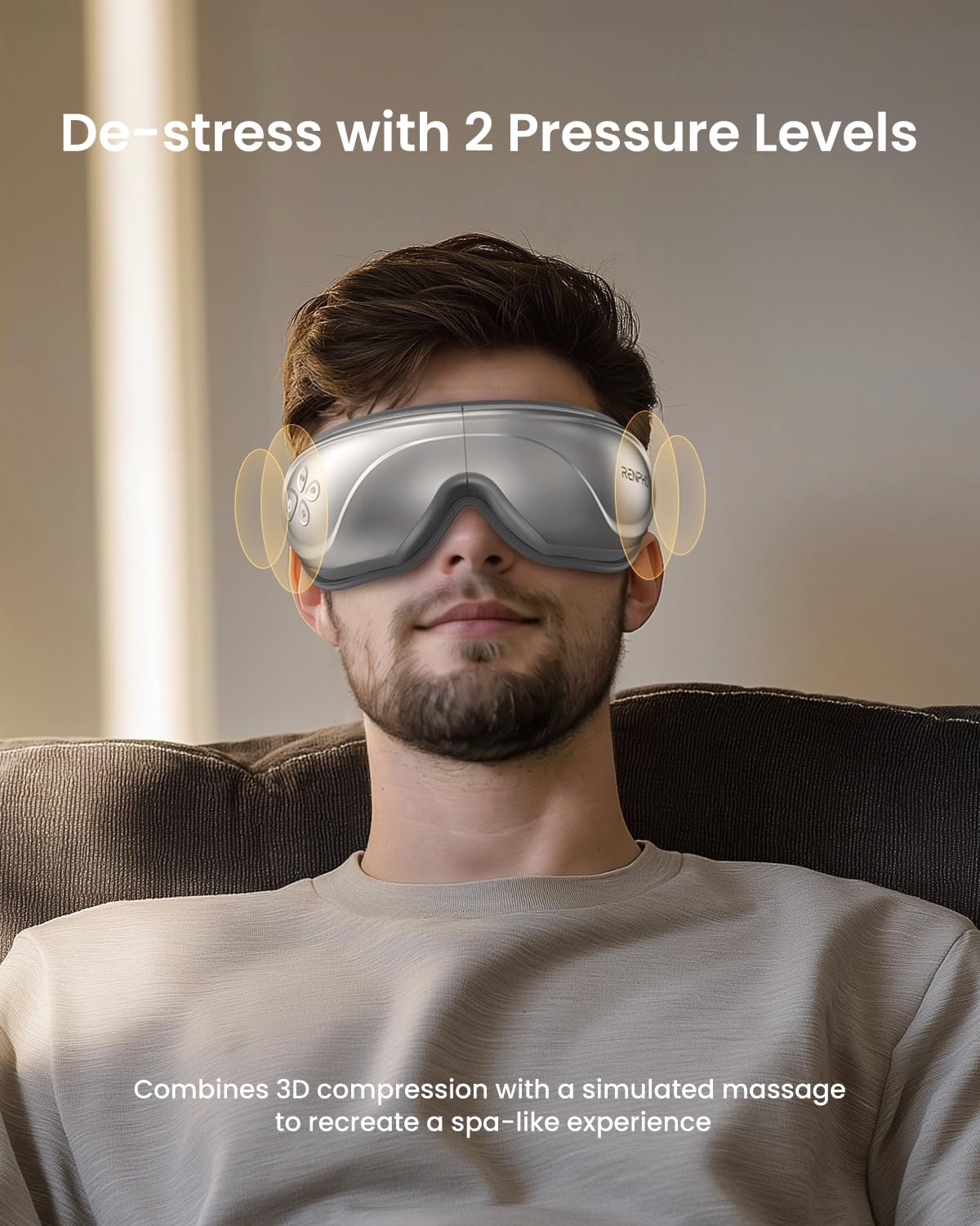 RENPHO Eye Massager with Heat and Cooling, Valentines Day Birthday Gifts for Mom Dad Women Men Heated Eye Mask for Reduce Strain Improve Sleep Eyeris 2