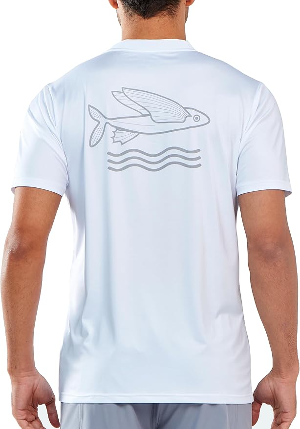 NORTHYARD Mens Swim Shirt Rash Guard UPF 50+ Quick Dry Short Sleeve Fishing Shirts Sun Protection Shirt Beach Water Swimming