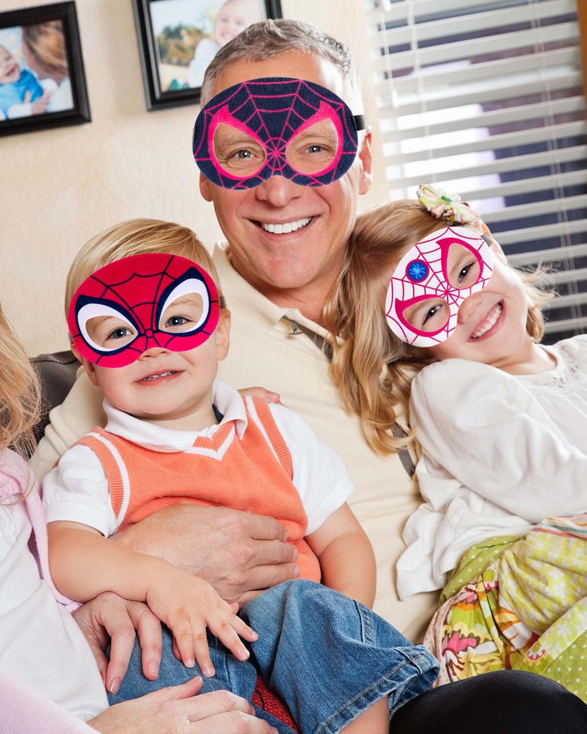 Jolumros Superhero Masks Party Favors for Kids, 16 Packs Kids Super Hero Costumes Party Masks Birthday Gift Halloween Cosplay Felt Mask Superhero Partys Supplies Favors Decorations