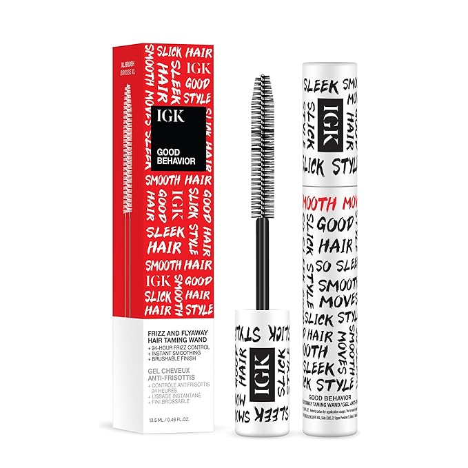 IGK Good Behavior Frizz & Flyaway Hair Taming Wand – Lightweight Gel Control Stick for Smooth, Sleek Hair, Anti-Frizz Styl...