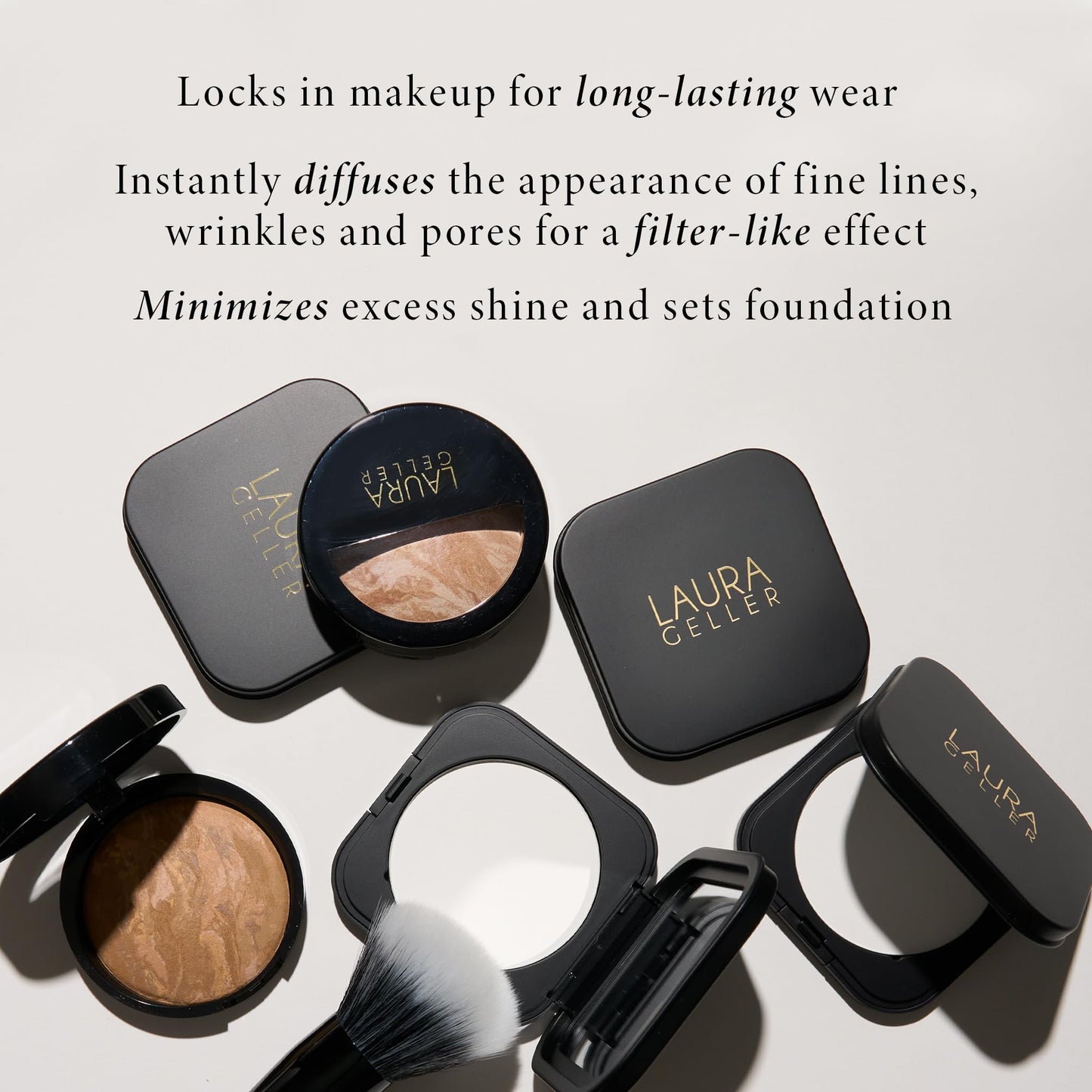 LAURA GELLER NEW YORK Matte Maker Pressed Setting Powder - Translucent - Setting Powder & Finishing Powder - Oil-Control - Filte
