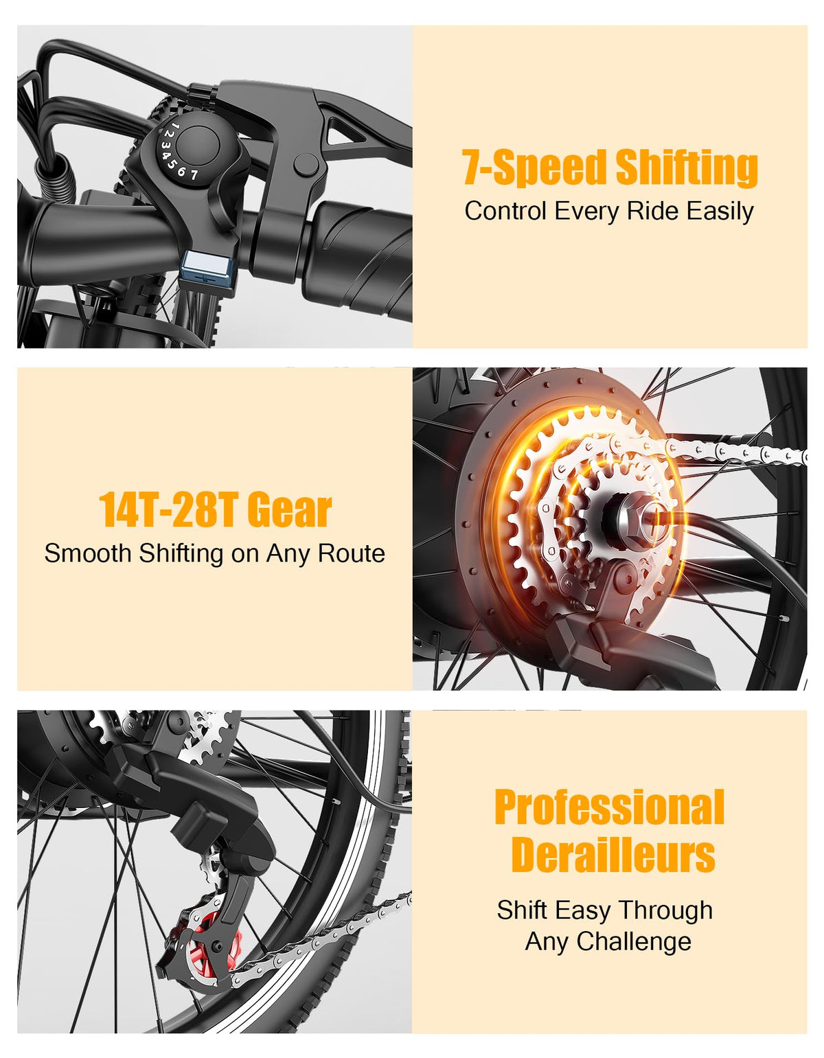 Electric Bike for Adults, 1500W Motor Peak Ebike, 480Wh Removable Battery E Bike, Max 65Miles 28MPH, 26" Electric Mountain Bike, 7-Speed & Front Suspension, Electric Bicycle for Commute