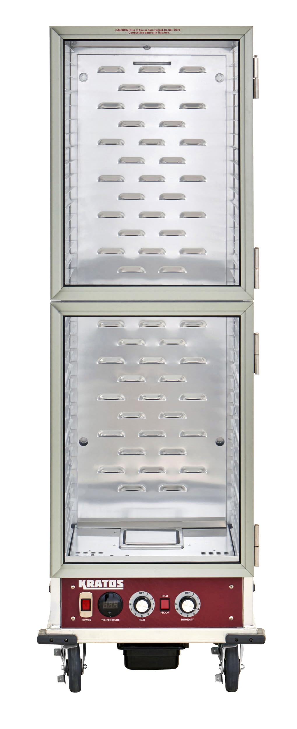Kratos Full Size Commercial Non-Insulated Holding and Proofing Cabinet with Clear Dutch Doors, Holds 36 Full Size Sheet Pans, 120V, 1440W (28W-602)