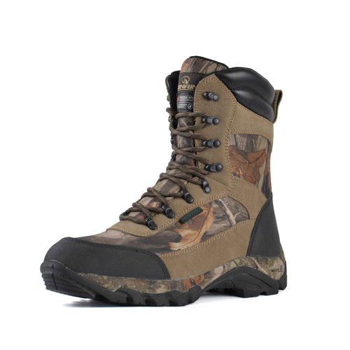 R RUNFUN Men's Waterproof Hunting Boots 9 Inch Camo Insulated Work Boot, 400g Thinsulate(RF2305-9SG1, Size10)