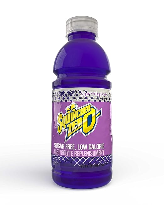 Sqwincher Zero Activity Drink Bottles | Grape Flavored | Sugar Free | Low Calorie | Low Sodium | Ready-To-Drink | Electrol...